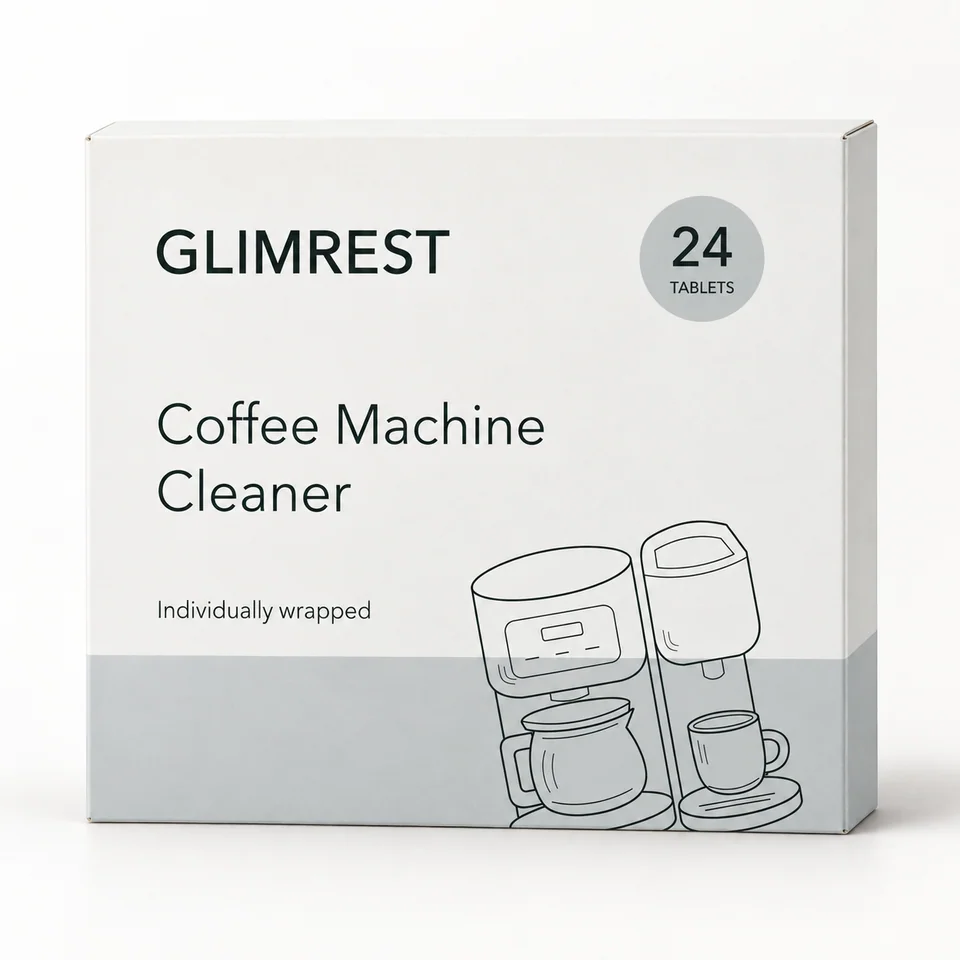 glimrest Coffee Maker Descaling Tablets packaging