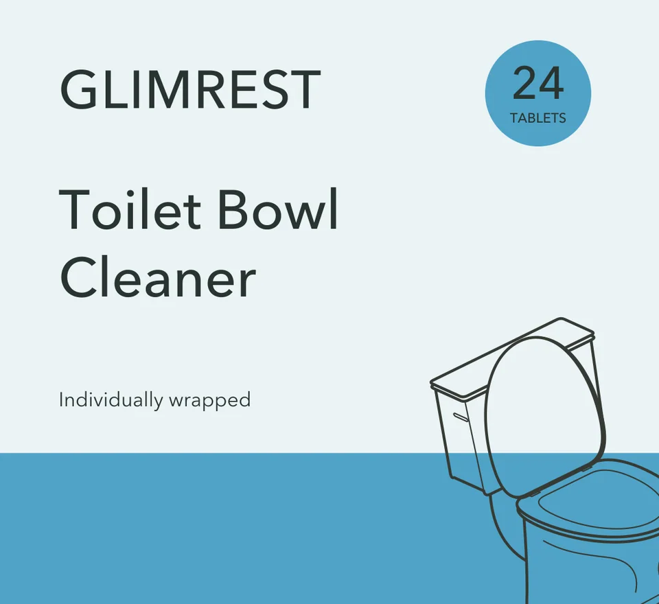 glimrest Toilet Bowl Cleaner Tablets packaging
